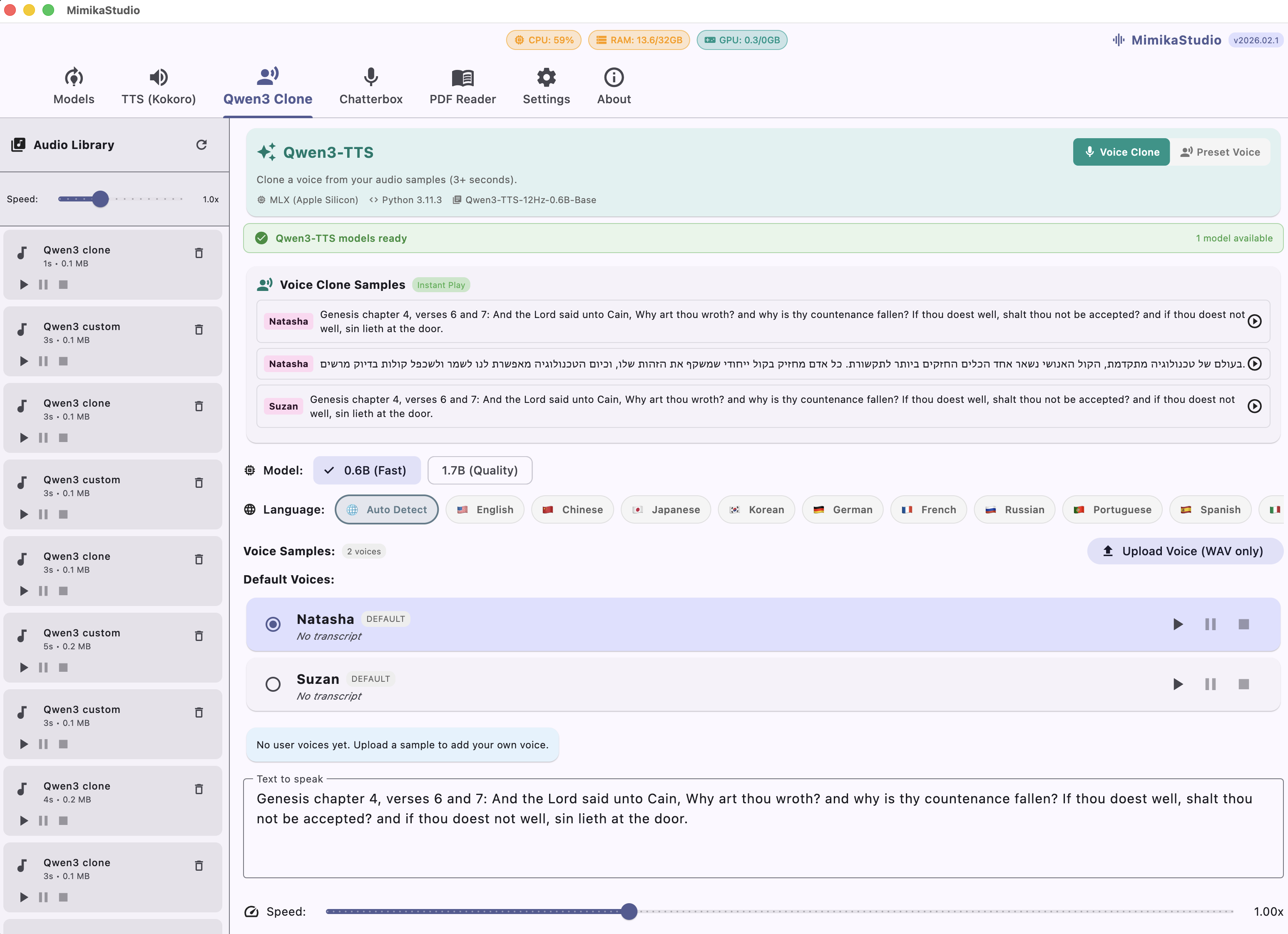 MimikaStudio screenshot